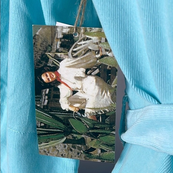 Vintage Desert Diva By Sherry Holt NWT Elegant Blue Corduroy Country Dress - Picture 9 of 10